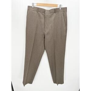 Vintage Levi's Action Slacks Brown Flat Front Dress Casual Pants Men's 36x32
